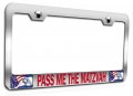 Pass Me The Matzvah Jewish Israel Chrome Metal License Plate Frame Heavy Duty Steel Tag Holder For Us And Canada Vehicles 12 5 