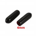 Uxcell 100pcs 4mm Inner Dia Pvc Flexible Vinyl Cap Screw Thread Protector Cover Black