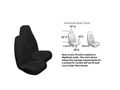 2 Front Synthetic Sheep Skin Seat Cover Black 