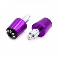 2pcs Purple Aluminium Alloy 7 8 22mm Motorcycle Handlebar End Cap Handle Grip 