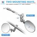 Mictuning Universal Motorcycle Mirrors 3 Inch Round Folding Bar End Side Mirror Compatible With Honda Scooter Suzuki Yamaha