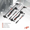 A-premium Set Of 6 Front Sway Bar Link Inner Outer Tie Rod End Compatible With Toyota Yaris 2006 2007 2008 L4 1 5l Replace