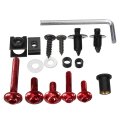 Kdafa Bolts Kit Fastener Clips Screw 198pcs Screws Aluminum Motorcycle Sportbike Fairing Silver
