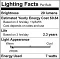Satco S3607 5 Pack Incandescent Lamp Decorative 7 Watt S11 Gloss White 2500 Average Rated Hours 20 Lumens Medium Base 120 Volt