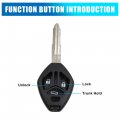 Uxcell Car Replacement Key Fob Shell Case Mn141545 For Mitsubishi Galant 2007-2011 4 Button Black