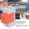 2pcs Spd Protective Device Din Rail Mounting House Arrester Protector 2p 420v Rmu1a C20 40 60 Lightniing Imax 40ka