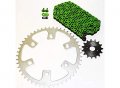 Fits Honda Xr400r 400 R Green Chain And Sprocket 15 48 114l