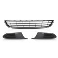 Front Bumper Lower Grille Chrome Fog Light Bezel 3pcs For Volkswagen Jetta Sedan 2011-2014 Not Fit Any Wagon Models 