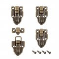 Uxcell Box Latch 62mm X 40mm Retro Style Decorative Hasp Jewelry Cases Catch W Screws 4 Pcs