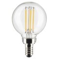 S21811 4w G16 5 Led Filament Lamp Dimmable Soft White 3000k 350 Lumens Clear Candelabra Base E12 Wet Location Enclosed Fixtures 