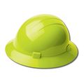 Erb 19200 Americana Full Brim Hard Hat With Slide Lock Flourescent Lime