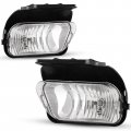 Fog Lights Fit For 2003-2007 Chevy Silverado 2002-2006 Avalanche W O Body Cladding Lamps Assembly Driver Passenger Replacement 
