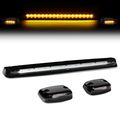 Dna Motoring Cbl-csil07-bk-y 3pcs Led Cab Roof Running Light Lamps For 07-13 Chevy Silverado Gmc Sierra