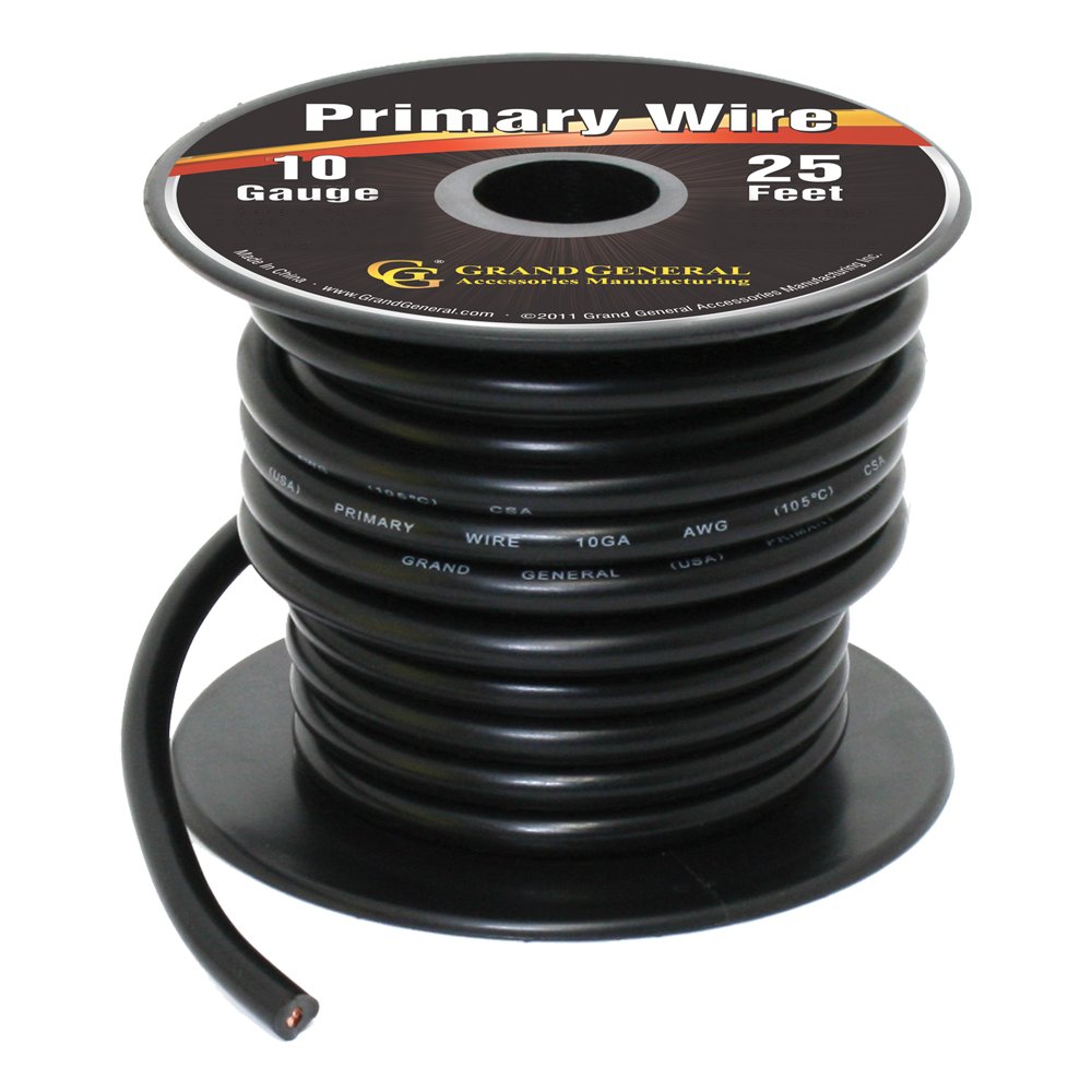 Grand General 55260 Black 10gauge Primary Wire