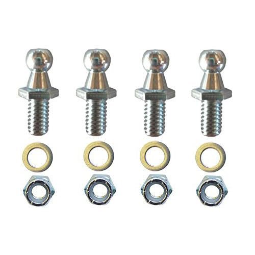 10mm Ball Studs With Hardware 5 16-18 Thread X 1 2 In Long Shank For Gas Springs Props And Struts Pack Of 4