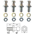 10mm Ball Studs With Hardware 5 16-18 Thread X 1 2 In Long Shank For Gas Springs Props And Struts Pack Of 4