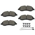 Front D1774 Metal 4pcs W Hardware Disc Brake Pad Set 