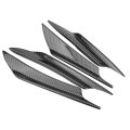 4pcs Car Front Bumper Lip Spoiler Fins Canards Trim Kit Universal Absbon Fiber Car Body Splitter With Adhesive Tape Carbon