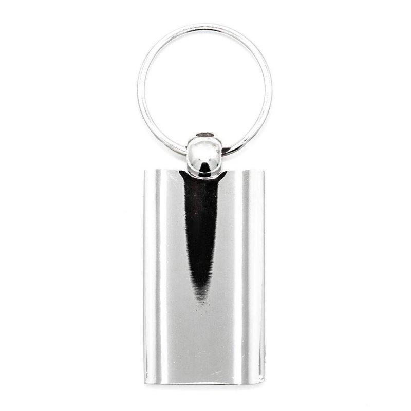Brushed Metal Key Ring For Ford Blue