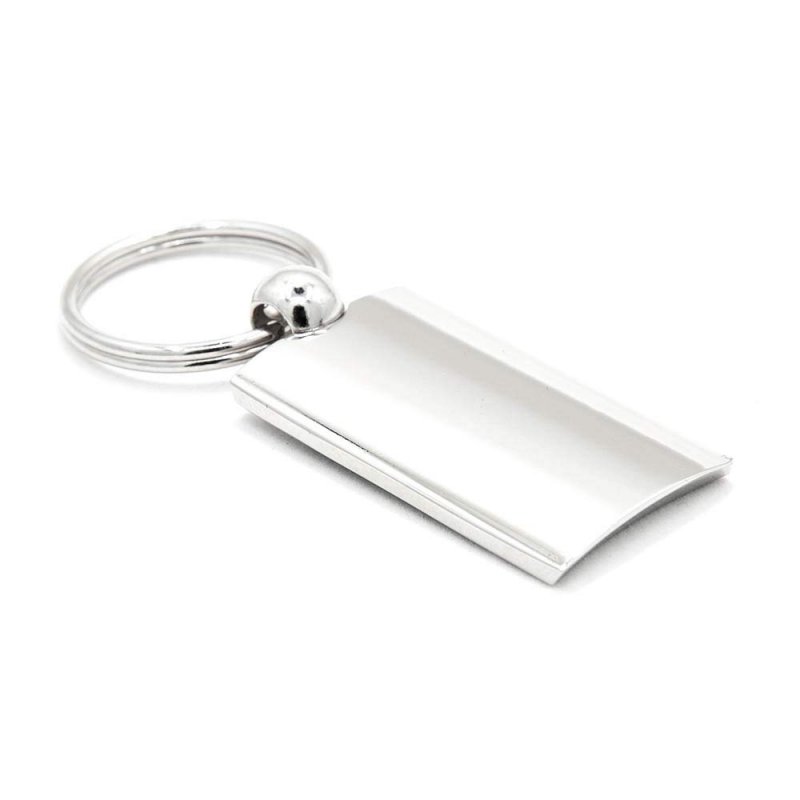 Brushed Metal Key Ring For Ford Blue