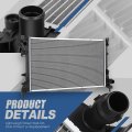 Dpi 13245 Factory Style 1-row Cooling Radiator Compatible With Fiat 500 2012-2019 Aluminum Core