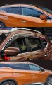Premium Chrome Trim Window Visor Rain Guard Deflector With Clips Compatible For 2015-2022 Nissan Murano