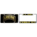 U S Army License Plate Airborne Combat Veteran Frame 