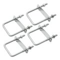 4 Pcs M8 Square U Bolts 2 3 8 In 60mm Inner Width 100mm Length For Boats Pipelines Trailers And Industrial Steel Structure 