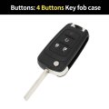 Key Shell Caseless Entry Remote Key Fob Replacement For Chevrolet Equinox 2010-2017 Sonic 2012-2017 4 Buttons Oht01060512