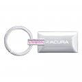 Acura Logo Metal Chrome Rectangular Pink Crystal Diamond Bling Key Chain