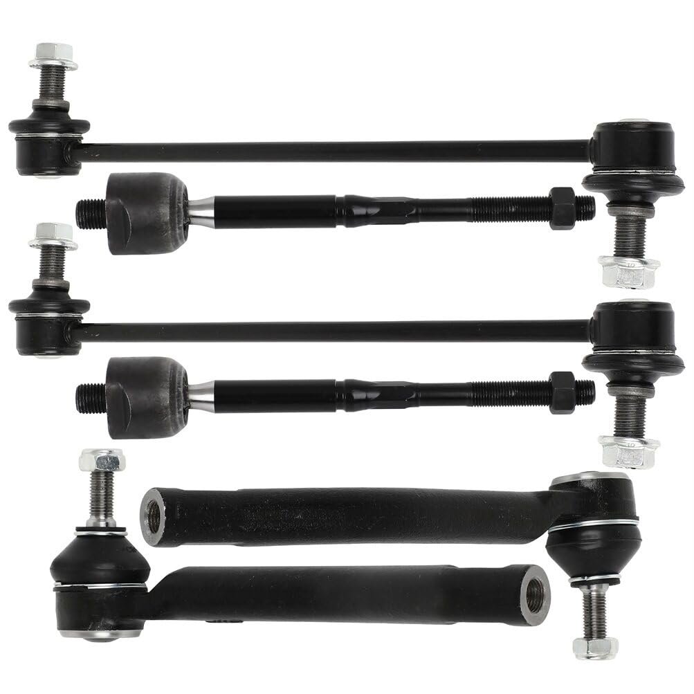 6 Piece Suspension Kit For Nissan Leaf 2011 2012 Nv200 2013 2019 Sentra Front Outer And Inner Tie Rod Ends Sway Bar End Links