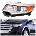 Left Projector Headlight With Bulb For 2011 2014d Edge Driver Side Clear Lens Chrome Housing Replacement For Fo2502291 