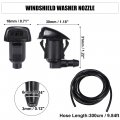 Uxcell 1 Set Windshield Washer Water Nozzle Spray No 55372143ab For Jeep Grand Cherokee 2005-2016