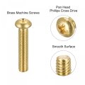 Brass Machine Screws M4x20mm Phillips Pan Head Fastener Bolts For Furniture Office Equipment Electronics 20pcs