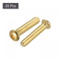 Brass Machine Screws M4x20mm Phillips Pan Head Fastener Bolts For Furniture Office Equipment Electronics 20pcs