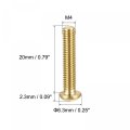 Brass Machine Screws M4x20mm Phillips Pan Head Fastener Bolts For Furniture Office Equipment Electronics 20pcs