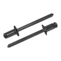 100pcs 3 16 X5 Countersunk Head Blind Rivets Zinc-plated Carbon Steel Grip And Mandrel Cap Black 