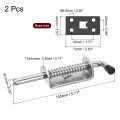 Uxcell Barrel Bolt Latch 2pcs 10x145mm Stainless Steel Spring Loaded Gate Pin Sliding Door Lock For Trailer Doors Cabinets