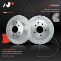 A-premium Rear Drilled And Slotted Disc Brake Rotors Ceramic Pads Kit Wheel Bearing Hub Assembly Compatible With Nissan Altima