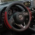 Vesul Red Steering Wheel Glove Leather Cover For Mazda 3 Axela 6 Cx-5 Cx5 2013 2014 2015 2016