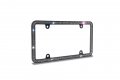 Jr2 3 Row 710 Premium Sparking Rhinestone Metal License Plate Frame 4 Matching Screw Cap Screws Black-black 
