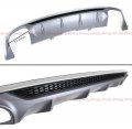 Cuztom Tuning S5 Style Quad Exhaust Tip Shark Fin Rear Bumper Diffuser Valance Compatible For 2018-2019 Audi A5 Sline 2 4 Door