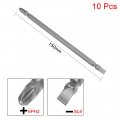 Uxcell 10 Pcs Ph2 Sl6 Magnetic Double Ended Screwdriver Bits 1 4 Inch Hex Shank 5 91-inch Length S2 Power Tool