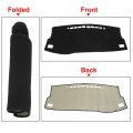 X Autohaux Left Driving Car Dashboard Cover Mat Pad Carpet Nonslip For Toyota Corolla 2014-2017 Black Center Console Interior