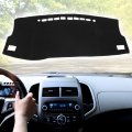 X Autohaux Left Driving Car Dashboard Cover Mat Pad Carpet Nonslip For Toyota Corolla 2014-2017 Black Center Console Interior