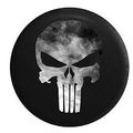 Smokin American Patriot Punisher Skull Grey White Jeep Rv Spare Tire Cover Black 31 In 