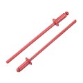 100pcs 3 32 X1 4 Aluminum Blind Rivets Grip And Steel Mandrel Dome Head Long Split For Metal Furniture Automotive Red 