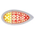 United Pacific 37963 51 Led Duo Baby Zephyr Auxiliary Utility Light W Bezel- Red Amber Clear Lens 