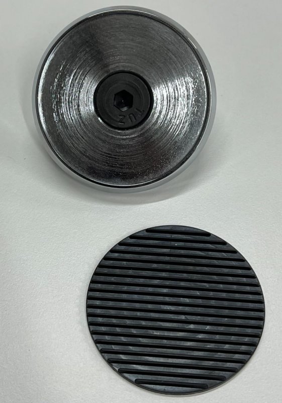 Pirate Mfg Hot Rod Chromed Steel Brake Pedal Pad With Rubber Insert