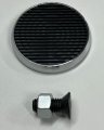 Pirate Mfg Hot Rod Chromed Steel Brake Pedal Pad With Rubber Insert 